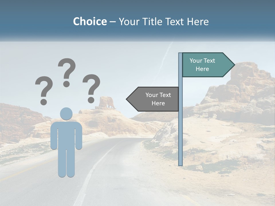 An Empty Road In The Middle Of A Desert PowerPoint Template