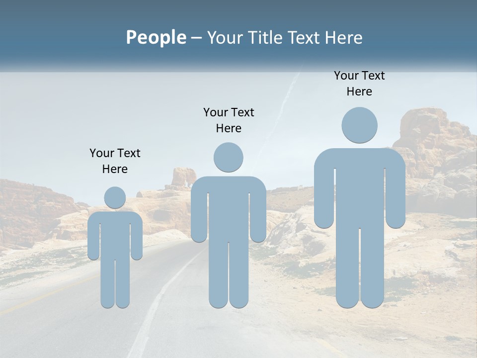An Empty Road In The Middle Of A Desert PowerPoint Template