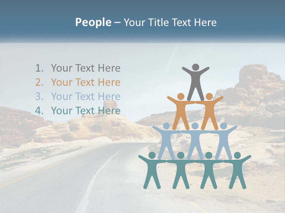 An Empty Road In The Middle Of A Desert PowerPoint Template