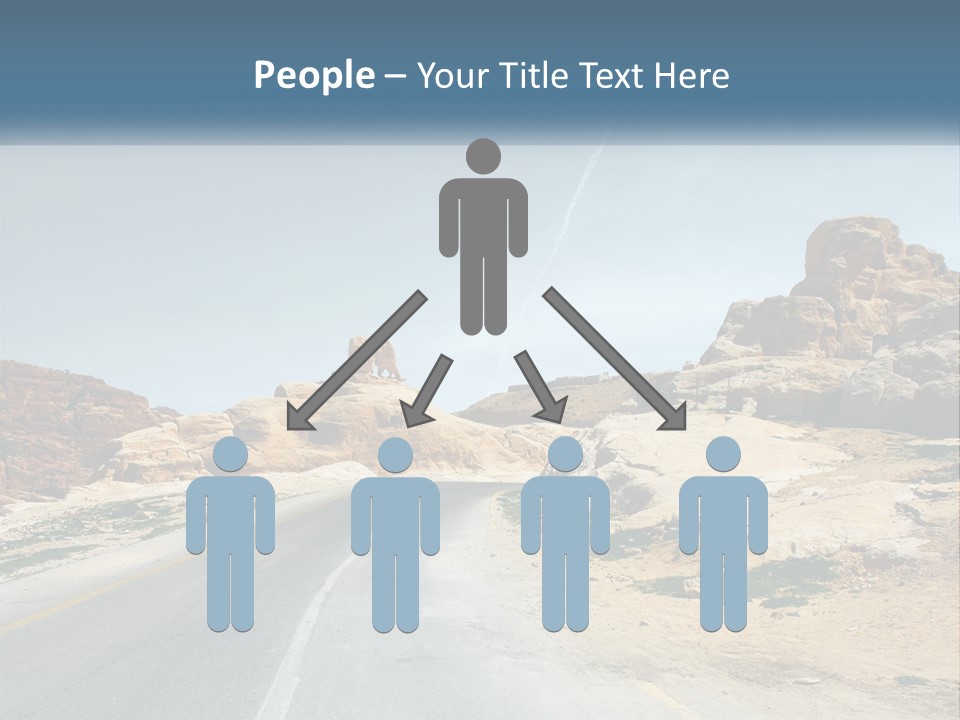 An Empty Road In The Middle Of A Desert PowerPoint Template