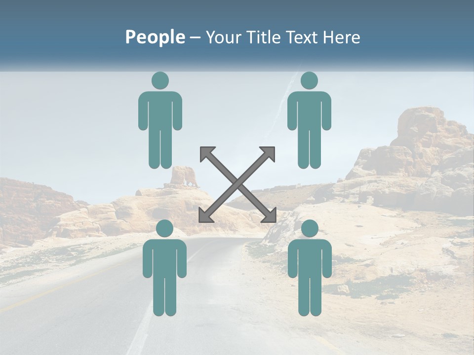 An Empty Road In The Middle Of A Desert PowerPoint Template