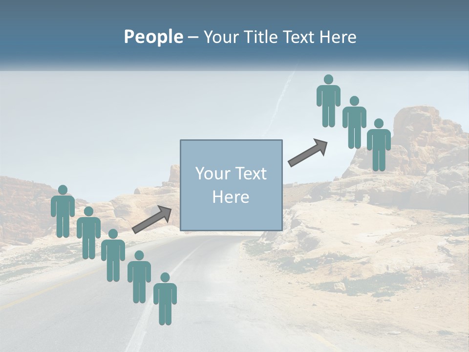 An Empty Road In The Middle Of A Desert PowerPoint Template