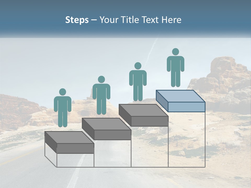 An Empty Road In The Middle Of A Desert PowerPoint Template