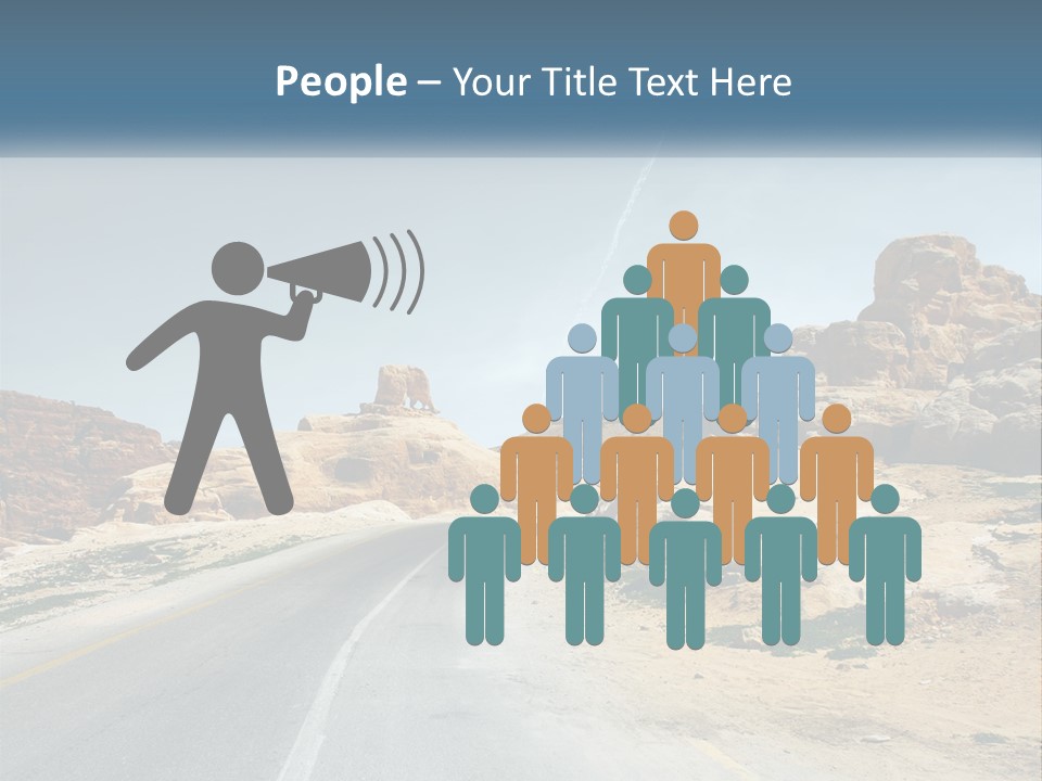 An Empty Road In The Middle Of A Desert PowerPoint Template