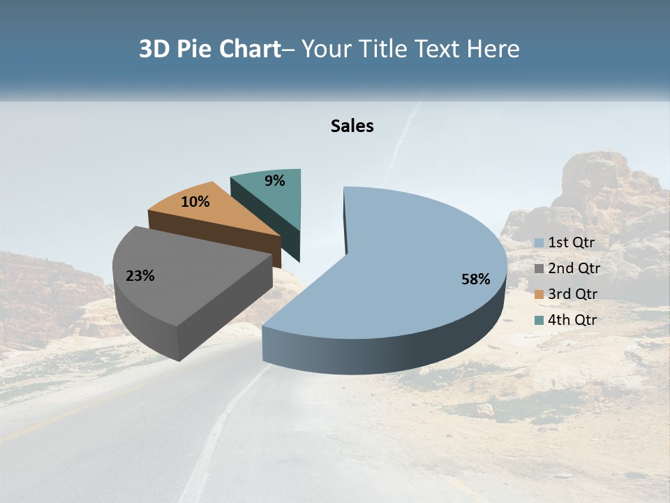 An Empty Road In The Middle Of A Desert PowerPoint Template