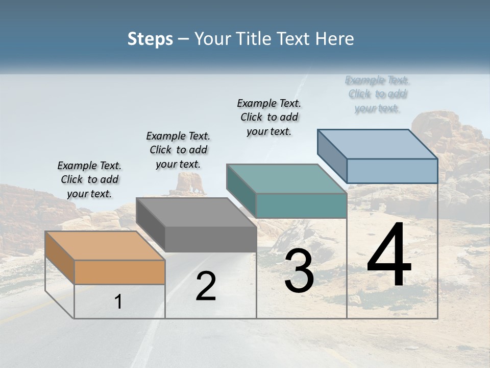 An Empty Road In The Middle Of A Desert PowerPoint Template