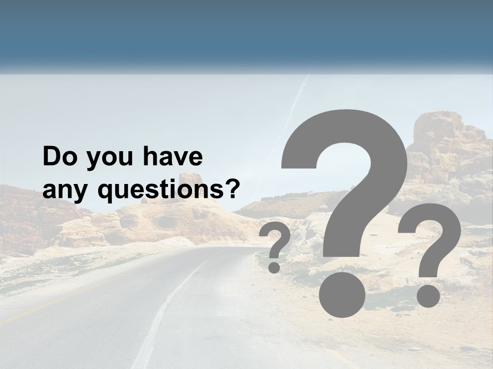 An Empty Road In The Middle Of A Desert PowerPoint Template