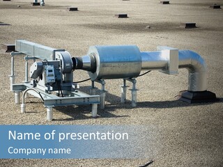 A Large Metal Object Sitting In The Middle Of A Field PowerPoint Template