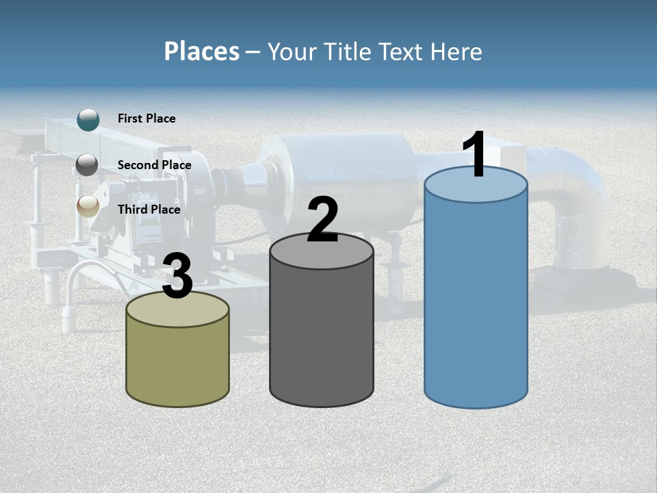 A Large Metal Object Sitting In The Middle Of A Field PowerPoint Template