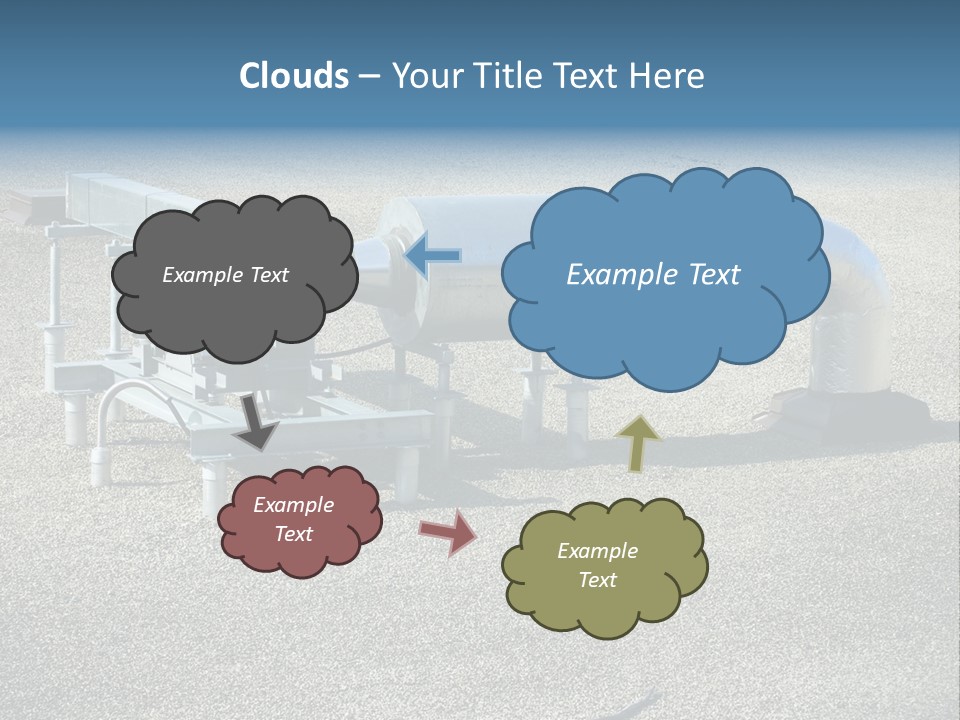 A Large Metal Object Sitting In The Middle Of A Field PowerPoint Template