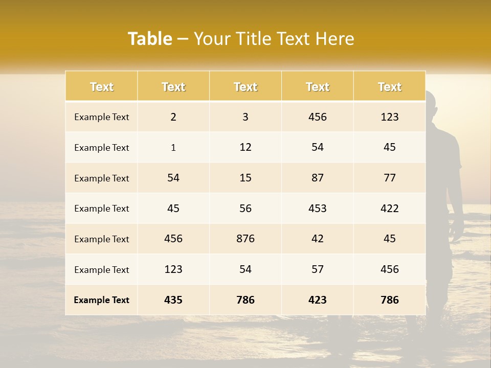 A Man Holding A Child's Hand While Standing On A Beach PowerPoint Template