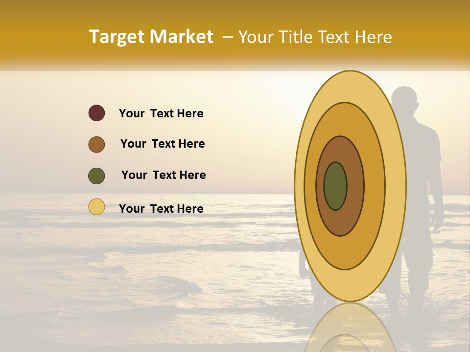 A Man Holding A Child's Hand While Standing On A Beach PowerPoint Template