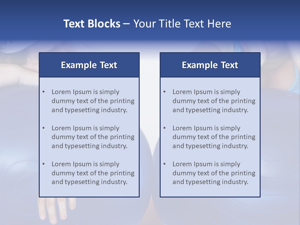 A Man And A Woman Laying On Exercise Balls PowerPoint Template