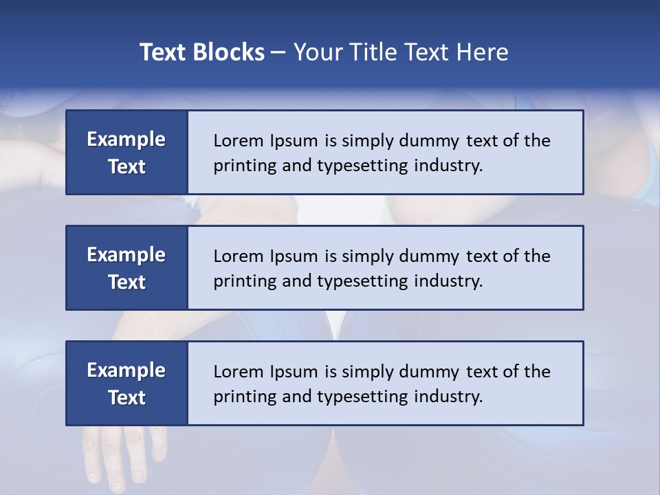 A Man And A Woman Laying On Exercise Balls PowerPoint Template