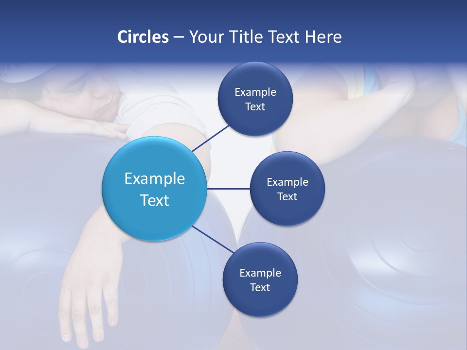 A Man And A Woman Laying On Exercise Balls PowerPoint Template