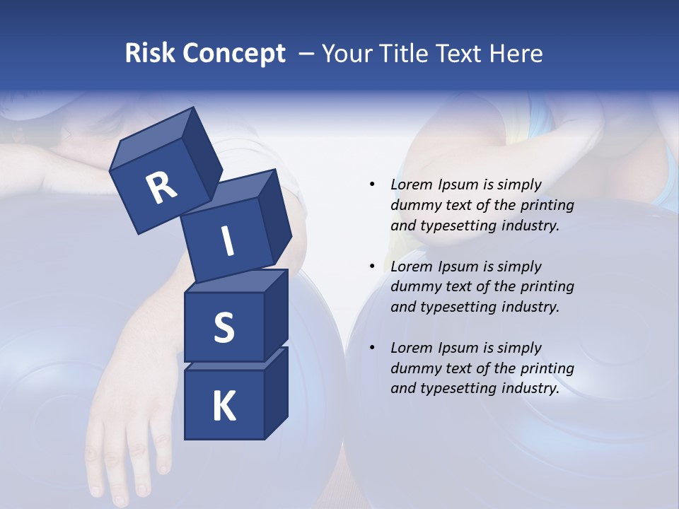 A Man And A Woman Laying On Exercise Balls PowerPoint Template