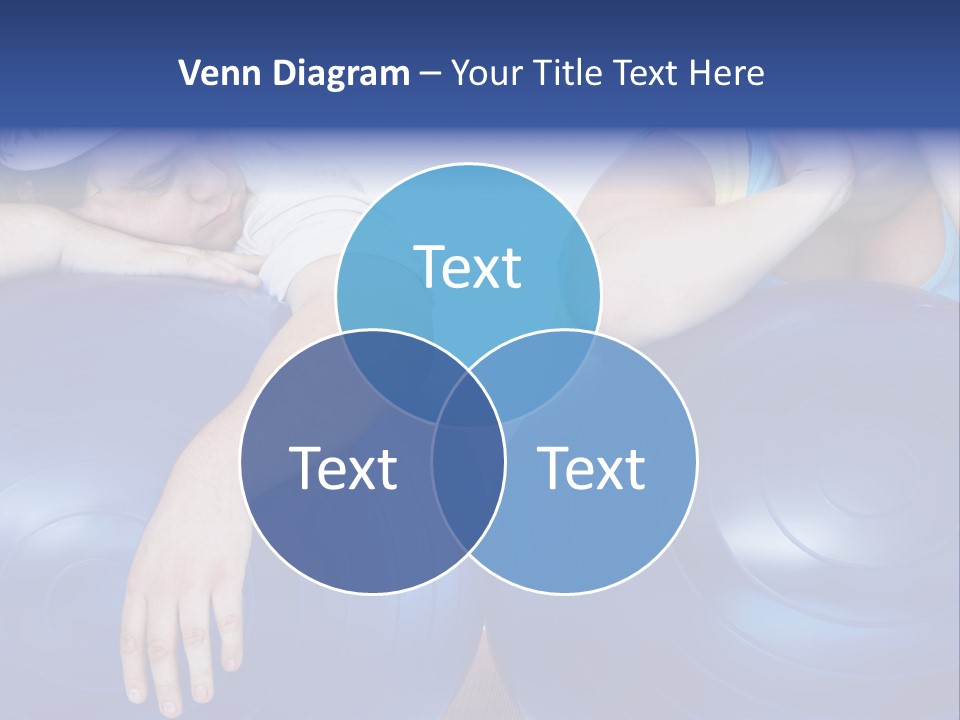 A Man And A Woman Laying On Exercise Balls PowerPoint Template