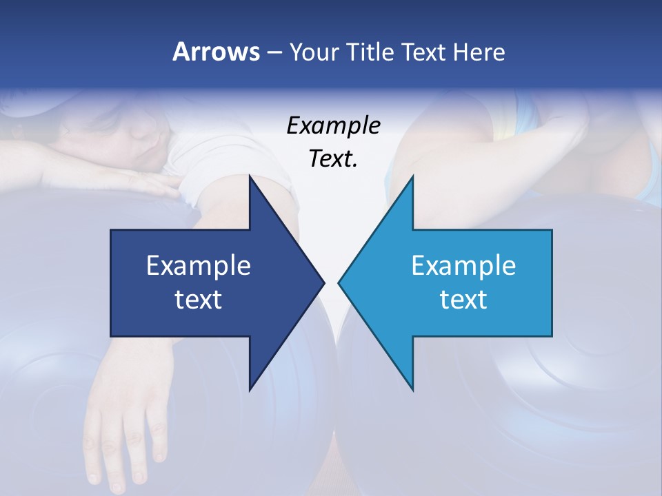 A Man And A Woman Laying On Exercise Balls PowerPoint Template