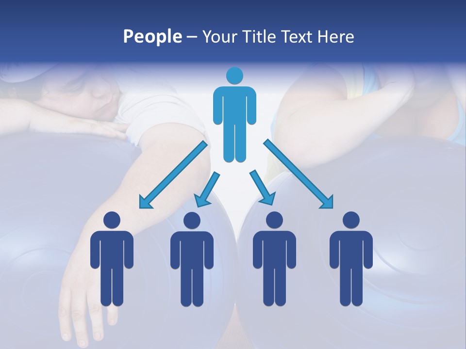 A Man And A Woman Laying On Exercise Balls PowerPoint Template