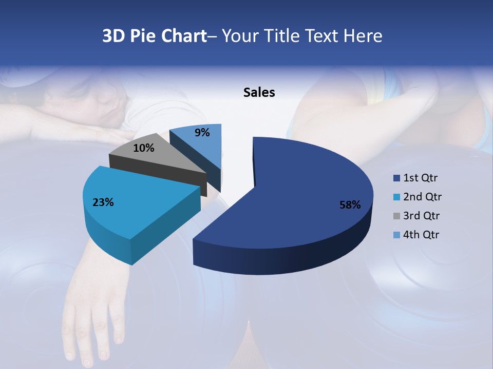 A Man And A Woman Laying On Exercise Balls PowerPoint Template