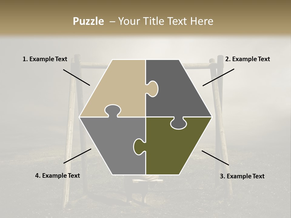 A Person Sitting On A Swing In A Field PowerPoint Template