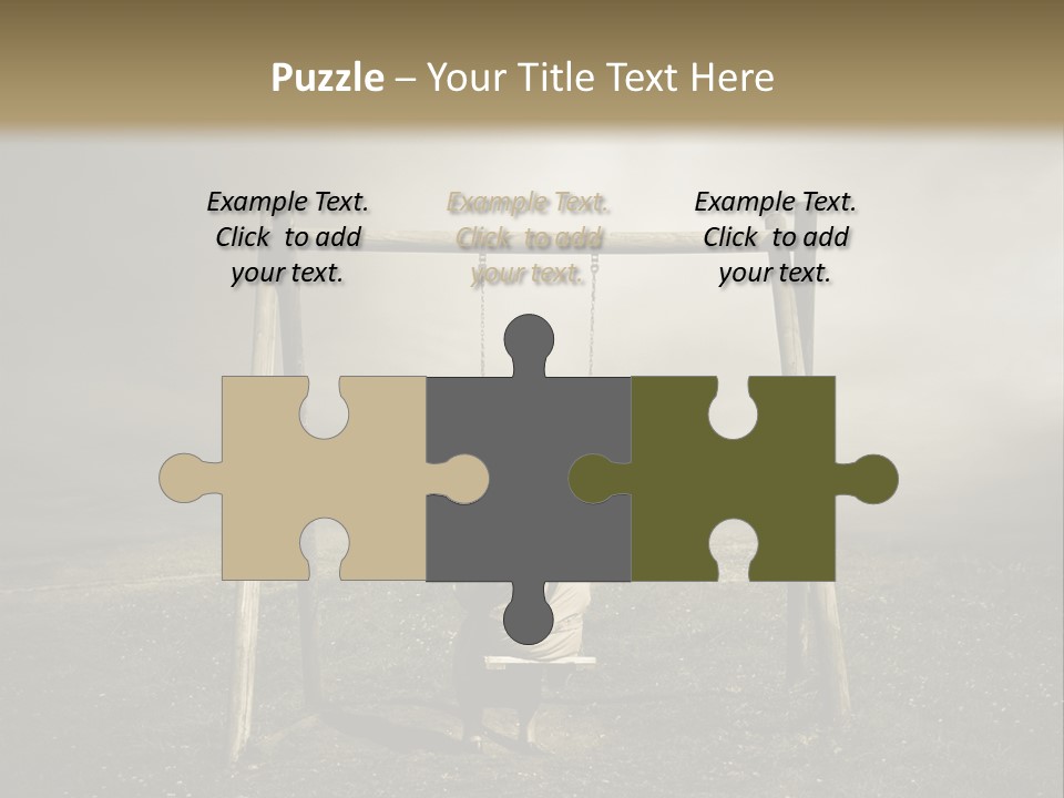 A Person Sitting On A Swing In A Field PowerPoint Template