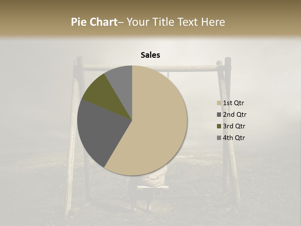 A Person Sitting On A Swing In A Field PowerPoint Template