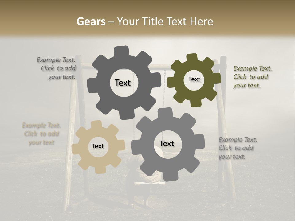 A Person Sitting On A Swing In A Field PowerPoint Template