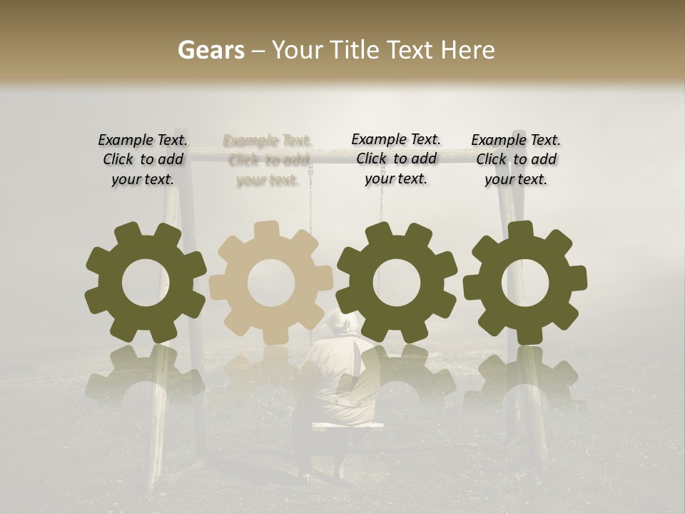 A Person Sitting On A Swing In A Field PowerPoint Template