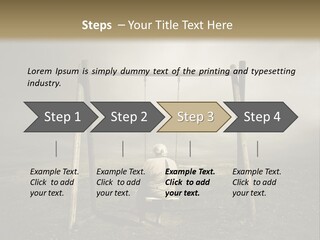 A Person Sitting On A Swing In A Field PowerPoint Template