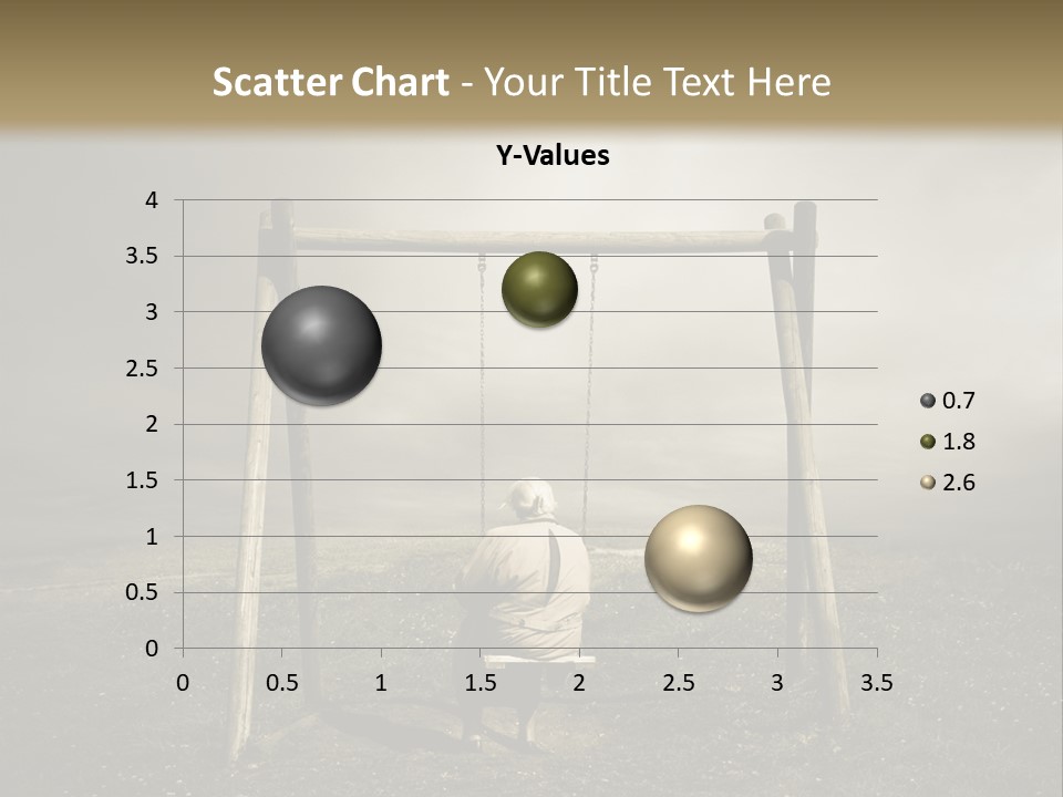 A Person Sitting On A Swing In A Field PowerPoint Template