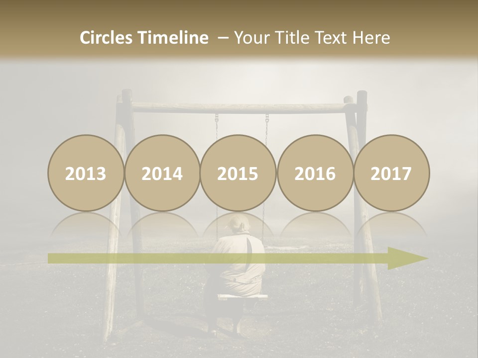 A Person Sitting On A Swing In A Field PowerPoint Template