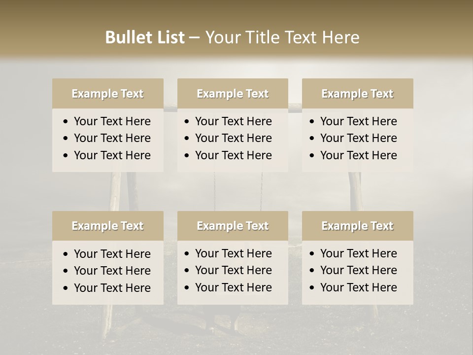 A Person Sitting On A Swing In A Field PowerPoint Template