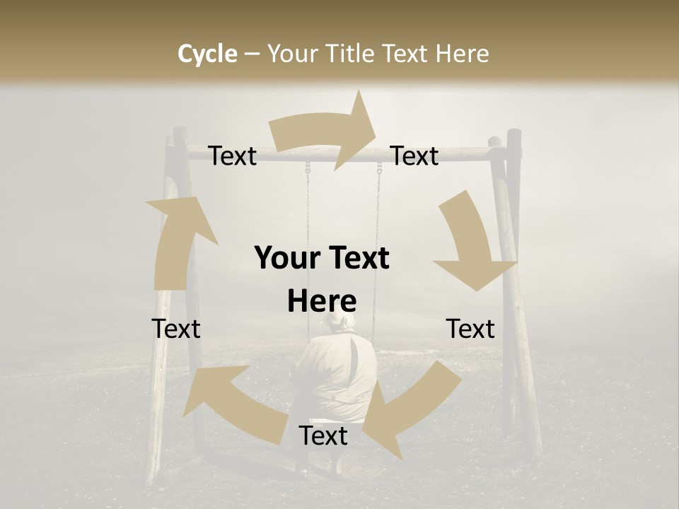 A Person Sitting On A Swing In A Field PowerPoint Template