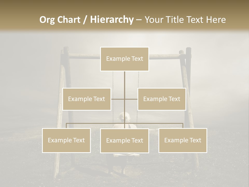 A Person Sitting On A Swing In A Field PowerPoint Template