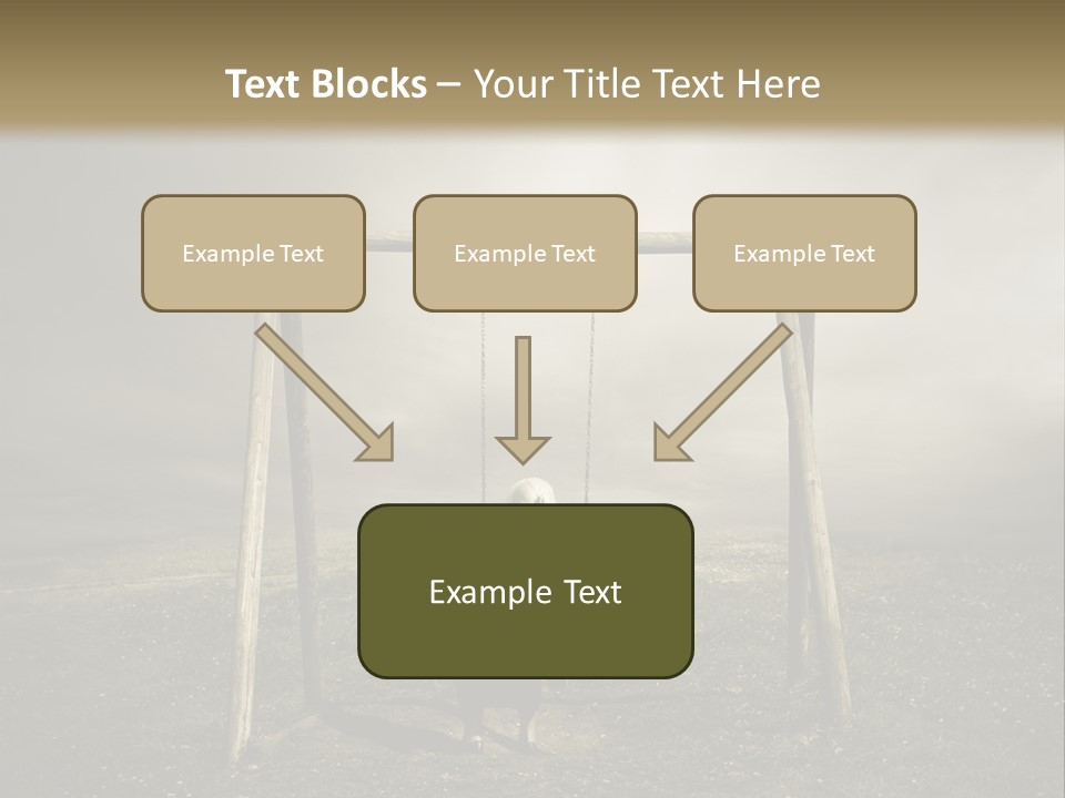 A Person Sitting On A Swing In A Field PowerPoint Template