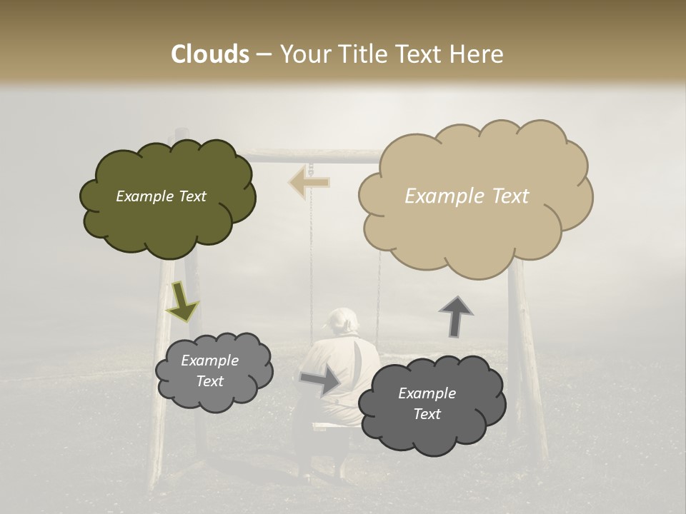 A Person Sitting On A Swing In A Field PowerPoint Template