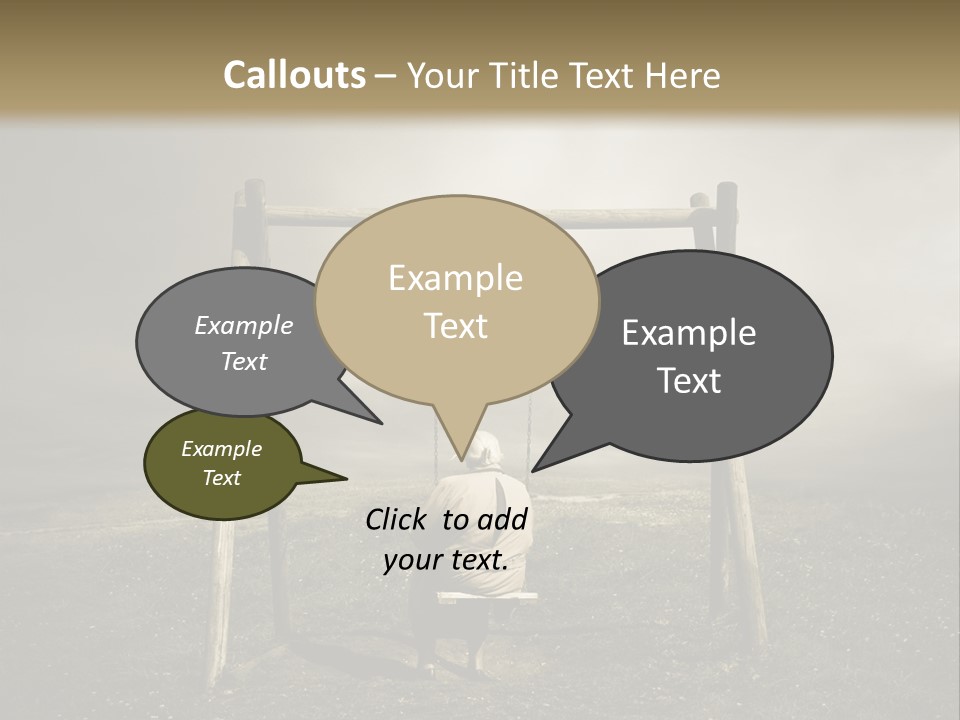 A Person Sitting On A Swing In A Field PowerPoint Template