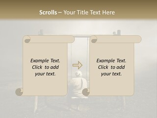 A Person Sitting On A Swing In A Field PowerPoint Template