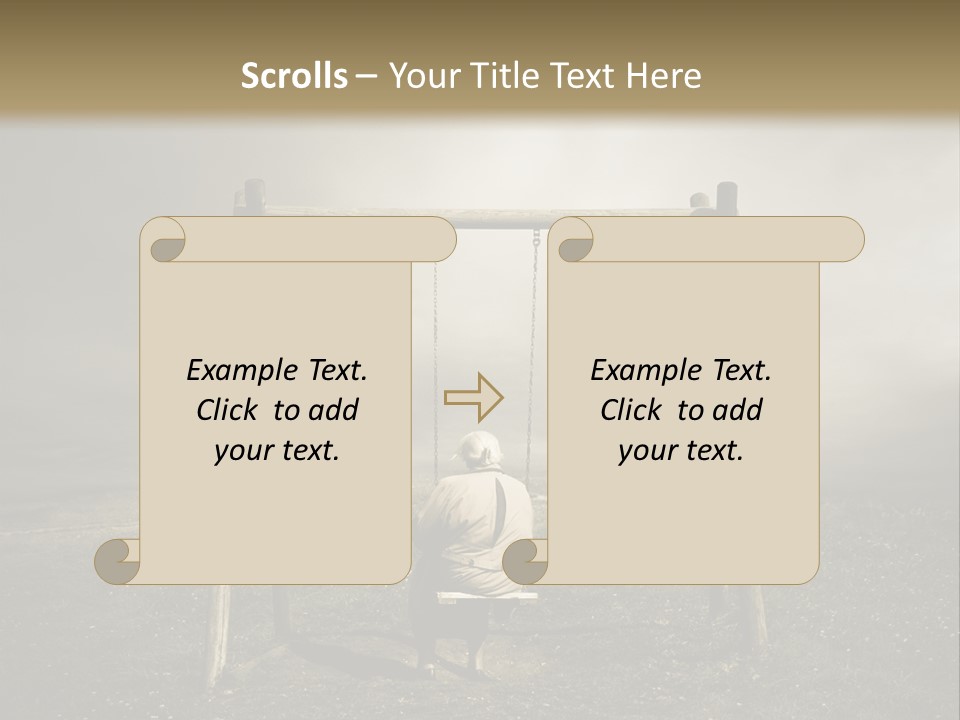 A Person Sitting On A Swing In A Field PowerPoint Template