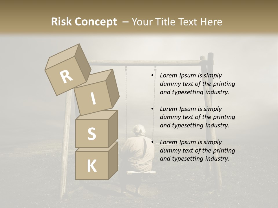 A Person Sitting On A Swing In A Field PowerPoint Template