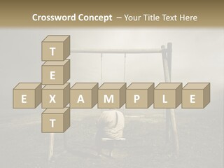 A Person Sitting On A Swing In A Field PowerPoint Template