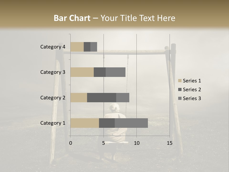 A Person Sitting On A Swing In A Field PowerPoint Template