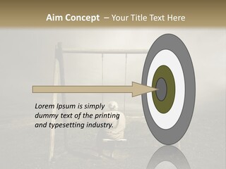 A Person Sitting On A Swing In A Field PowerPoint Template