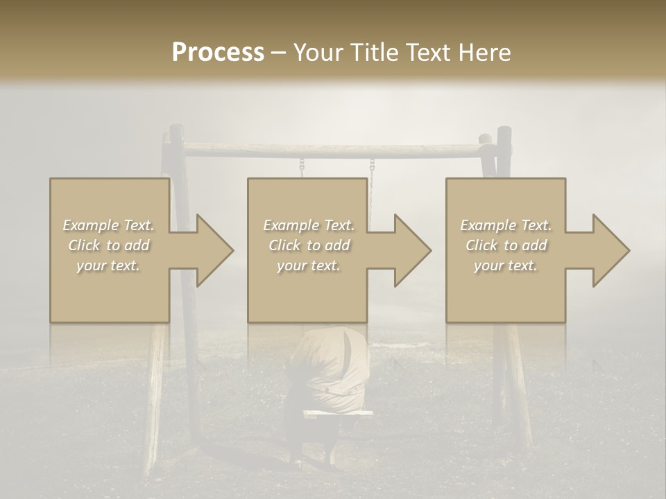 A Person Sitting On A Swing In A Field PowerPoint Template