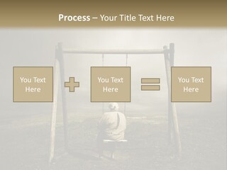 A Person Sitting On A Swing In A Field PowerPoint Template