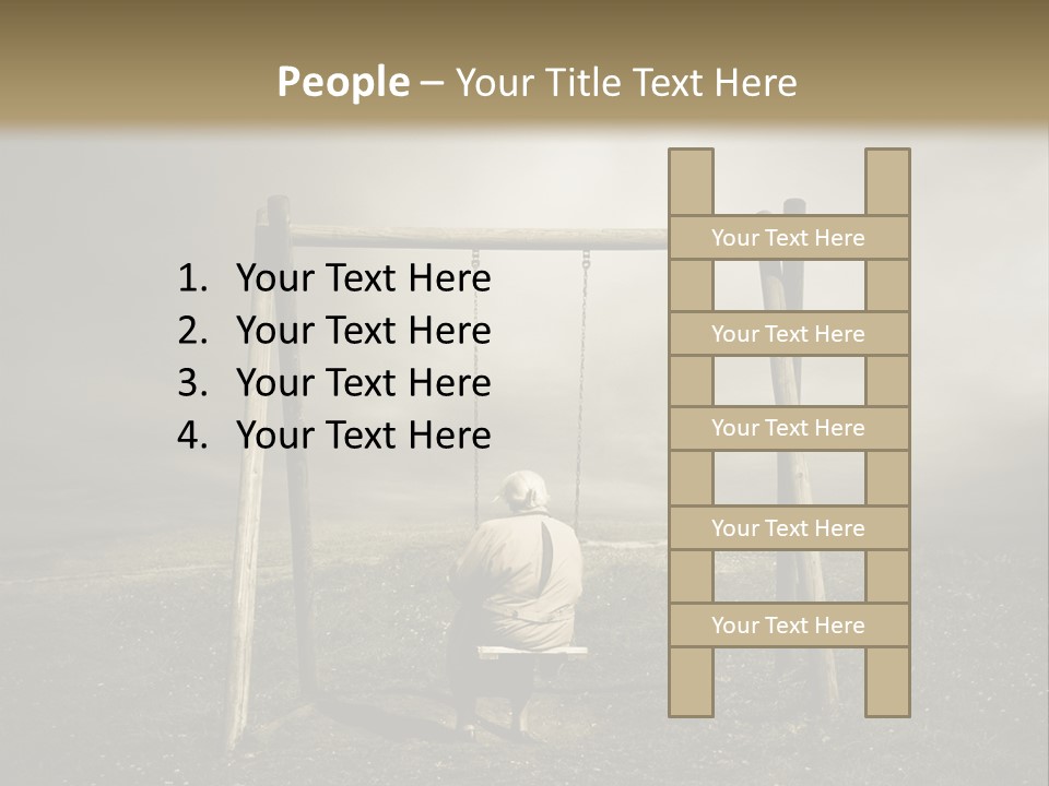 A Person Sitting On A Swing In A Field PowerPoint Template