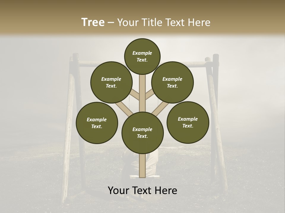 A Person Sitting On A Swing In A Field PowerPoint Template