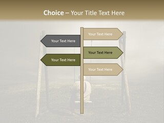 A Person Sitting On A Swing In A Field PowerPoint Template