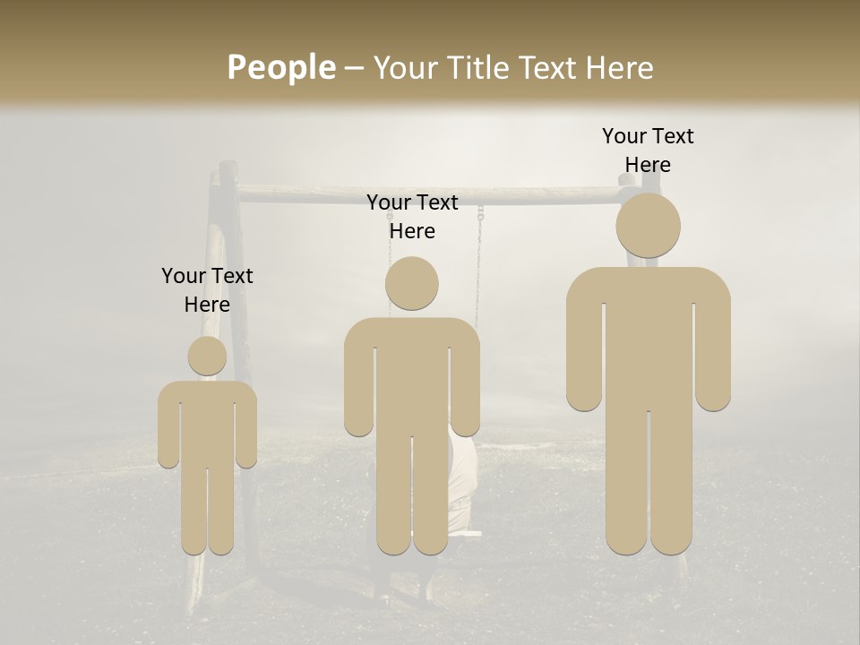 A Person Sitting On A Swing In A Field PowerPoint Template